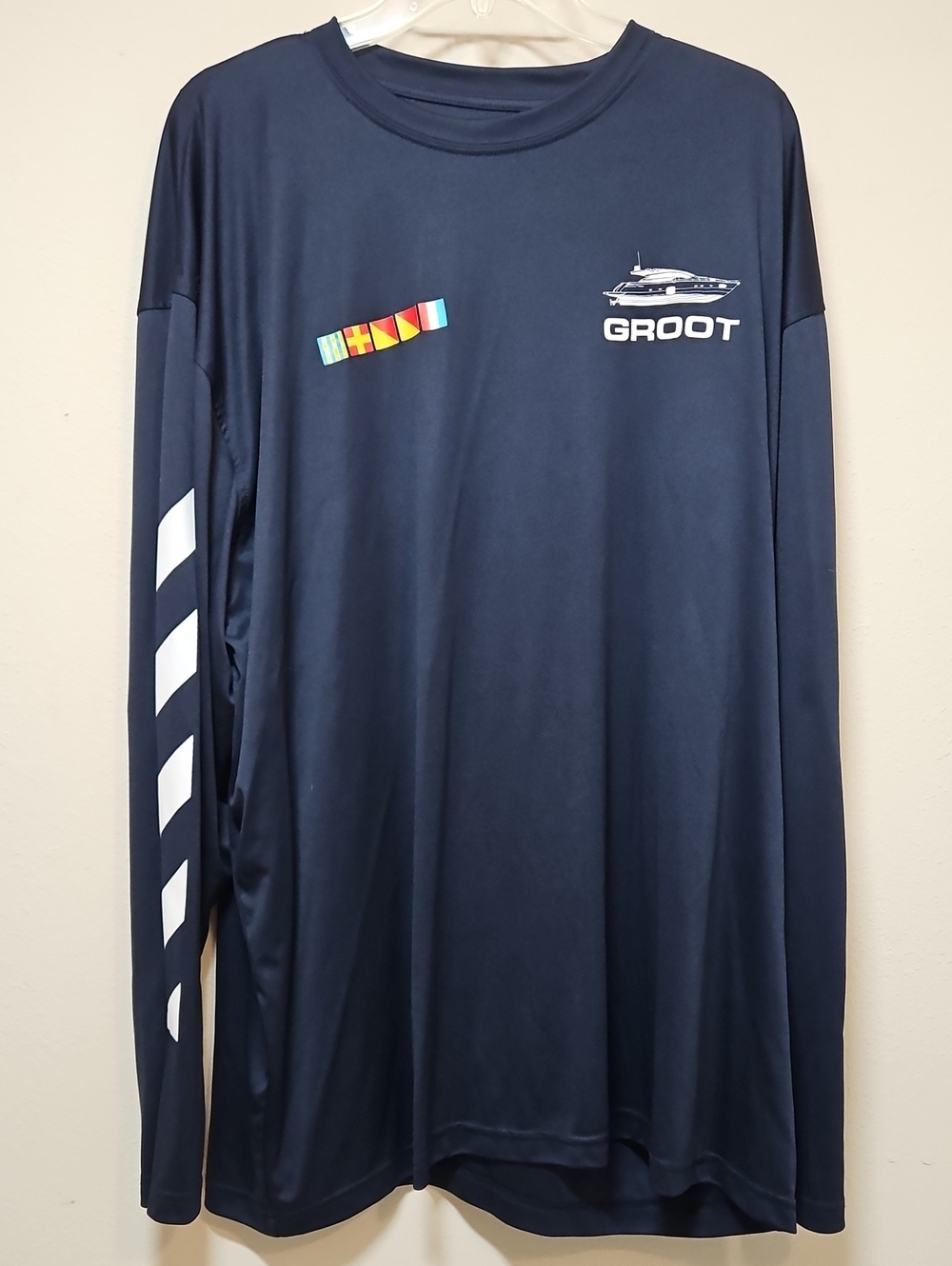 Men's Navy Long Sleeve Swim Shirt